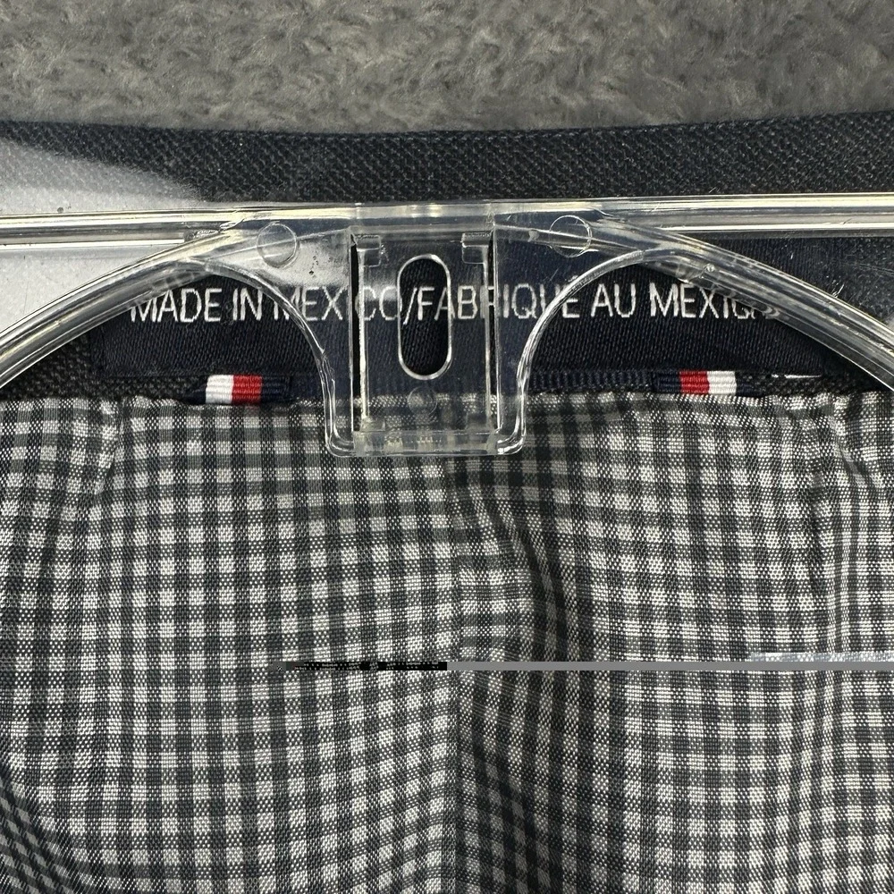 Tommy Hilfiger Blazer Sport Coat Jacket Men's 44R Wool Blend Gray Plaid EUC